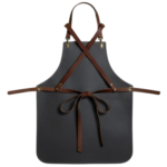 Charcoal cowhide leather apron 3 pockets barber workshop