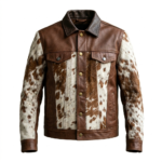 Western Cowhide Pony Hair Trucker Jacket