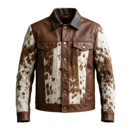 Western Cowhide Pony Hair Trucker Jacket