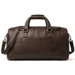 Luxury Unisex Espresso Brown Full Grain Leather Duffel Bag Premium Travel Carryall Design | aurevleathers - Image 2