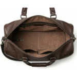 Luxury Unisex Espresso Brown Full Grain Leather Duffel Bag Premium Travel Carryall Design | aurevleathers - Image 4