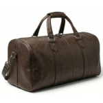 Luxury Unisex Espresso Brown Full Grain Leather Duffel Bag Premium Travel Carryall Design | aurevleathers - Image 3