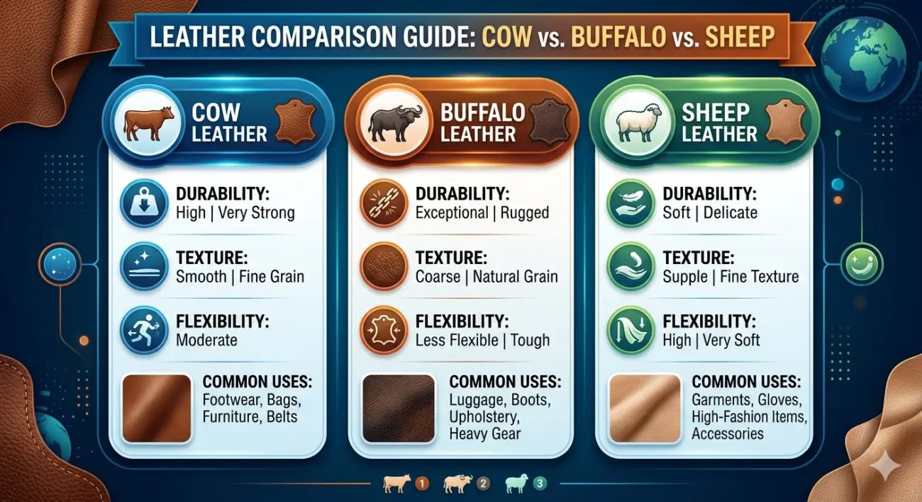 COW vs. BUFFALO vs. SHEEP Which Leather Is Right for You?